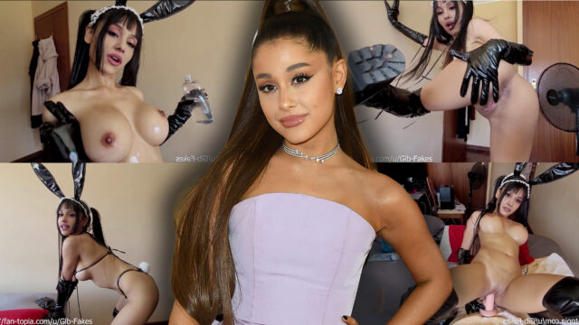 Faking Garl - Fake Ariana Grande Cosplay Bunny Girl Porn Video