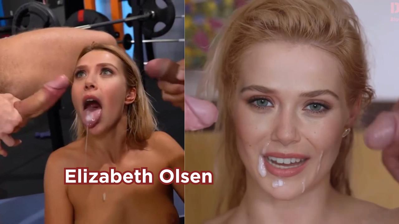 Elizabeth Olsen Nude Cum Facial Compilation